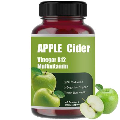 Apple Cider Gummy-Apple Cider Vinegar B12 Multivitamin, Natural Apple Cider Vinegar Gummies - Vinagre de Sidra de Manzana Gomitas - Vegan Gluten-Free - 60 Gummies 1
