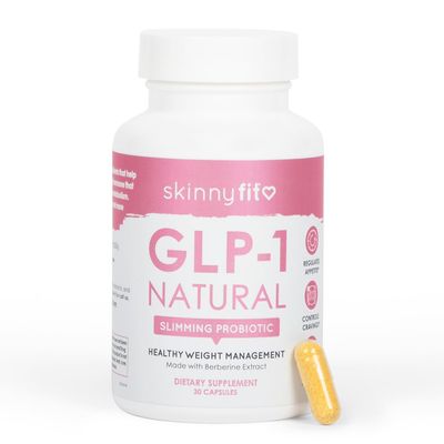 SkinnyFit GLP-1 Natural, Weight Management Gut Health Support, Probiotic GLP-1 Activator, Appetite Control, Digestion, Metabolism, Natural Non-Stimulant, 30 Capsules