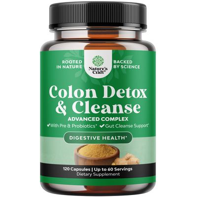 Herbal Colon Cleanse for Women Men - 15 Day Gut Cleanse Detox for Women with Senna Leaf Cascara Sagrada Psyllium Husk for Fasting Acting Relief - 3rd Party Tested Made in the USA 60 Servings
