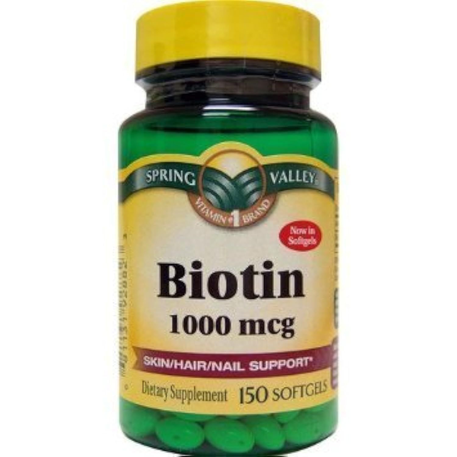 Spring Valley Biotin 1000 Mcg, 150ct Pack of 3