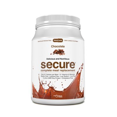 ANDREW LESSMAN Secure Soy Complete Meal Replacement - Chocolate 60 Servings - Only 67 Calories, 7g Non-GMO Soy Protein, Vitamins and Minerals, Low-Fat, Nutritious and Delicious, Mixes Instantly