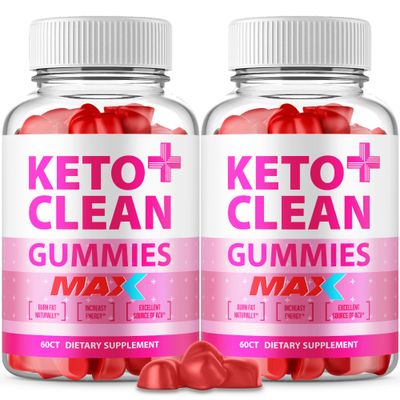 2 Pack Keto Clean Gummies - Official Max Strength Formula - Vegan Keto Gummies Keto Clean Plus Gummies Clean Gummies with Apple Cider Vinegar, Beet Root Juice Vitamin B12, Keto ACV 120 Gummies