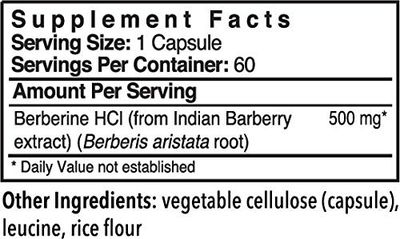 Patient One Berberine 500 mg Supplement to Support Heart and GI Health 60 Capsules