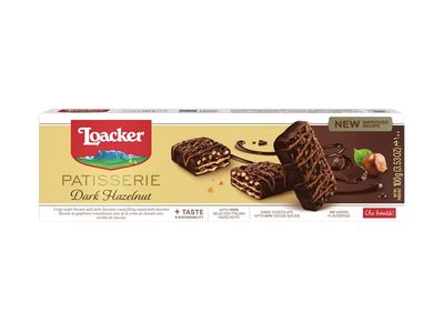 Loacker Gran Pasticceria Dark Hazelnut Chocolate Biscuits 100 g Pack of 3