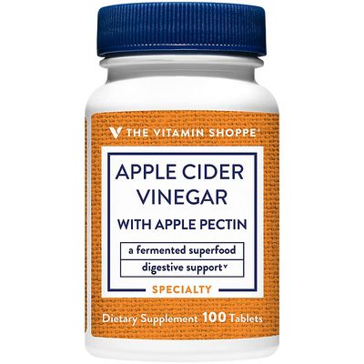 The Vitamin Shoppe Apple Cider Vinegar with Apple Pectin 108 MG - A Fermented Superfood with 25 Acetic Acid, Supports Digestive Health 100 Tablets