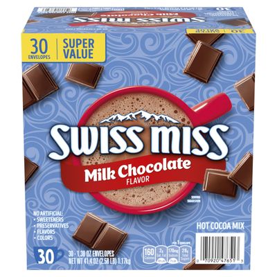 Swiss Miss Milk Chocolate Flavor Hot Cocoa Mix, 1.38 oz. 30-Count Pack of 8
