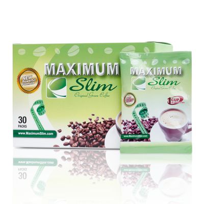 Maximum Slim Original Green Coffee -Premium 4-in-1 Formula with Natural Herbal Extracts for Energy Vitality. Creamy Delicious for Maximum Satisfaction. No Messy Side Effects-Made in the USA-30 Ct