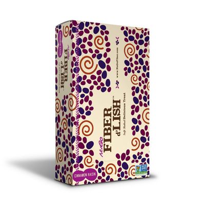 NuGO Fiber d&#39;Lish Cinnamon Raisin, 12g High Fiber, Vegan, 150 Calories, 1.6 Ounce , 16 Count(Pack of 1)