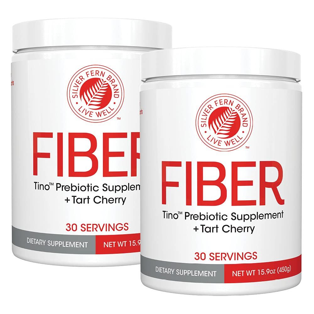 Tino High Fiber Supplement Powder - Non-GMO, Pre-Biotic, Water Soluble, Digestive Friendly, Powdered Mix - Add to Water, Juice, Shakes, Cereal More 2 Canisters - 15.9 Oz. ea.