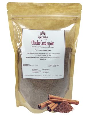 Chocolate Antigua, Handmade Hot Chocolate Drink, Mayan Cacao Powder, Hand Carved with All Natural Ingredients for a Perfect Taza - From San Juan del Obispo, Antigua Guatemala Cinnamon Canela