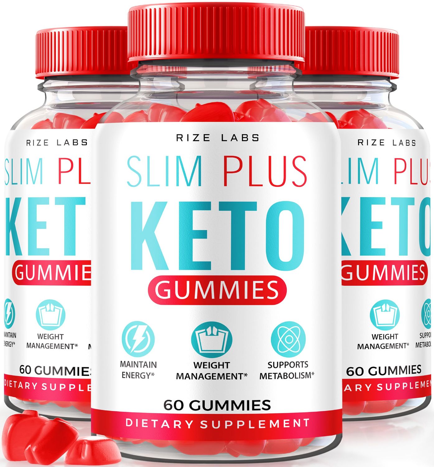 rize labs - Slim Plus Keto ACV Gummies for Advanced Weight Loss, All Natural Apple Cider Vinegar Supplement 180 Gummies
