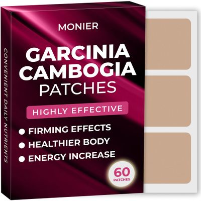 MONIER Garcinia Cambogia Patches Pack of 60 - 100 Natural Patch for Women and Men - with B12 Potassium - Energy, Focus Body Support - Enhanced Formula