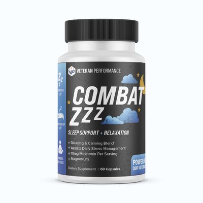 Veteran Performance Combat ZZZ Natural Sleep Relaxation Aids for Adults - Sleep Supplement with Melatonin L-Theanine Vitamin B6 GABA Magnesium Sleep Aid 60 Pills 60 Count Pack of 1