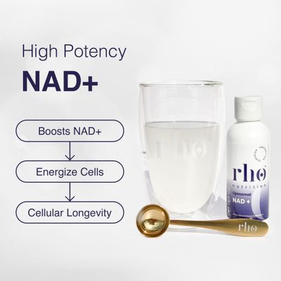 Rho Nutrition Liposomal NAD - Ultra High Absorption Liquid NAD Supplement - NMN or Nicotinamide Riboside Alternative - Supports Cellular Longevity, Healthy Aging, Energy Metabolism and Vitality