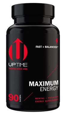 UPTIME-Maximum Energy Blend Tablets-Premium Caffeine Supplement - 90ct. Bottle - Zero Calories