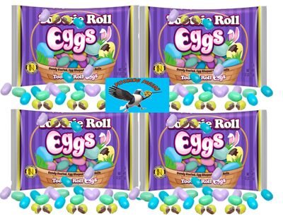Tootsie Candy Coated Rolls Egg Shaped Candies 32oz Bulk - Easter Basket Gifts and Egg Hunt Stuffers - Includes PITCHING PIGEON Brand Magnet