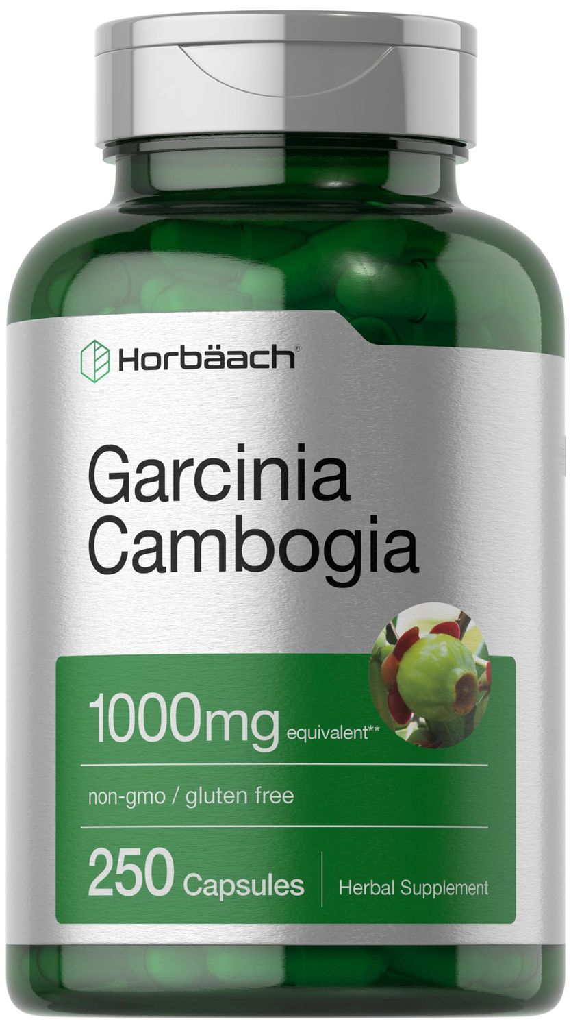 Horbaach Garcinia Cambogia Extract Pills 1000mg 250 Capsules Herbal Extract Supplement Non-GMO, Gluten Free