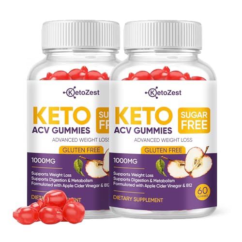 Keto Acv Gummies for Advanced Weight Loss Belly Fat Burn - Pro Active Super Apple Cider Vinegar Gummies - Rapid Fat Burner Diet Supplement for Women Men - Sugar Free Gluten Free 1000MG