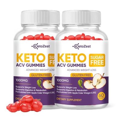Keto Acv Gummies for Advanced Weight Loss Belly Fat Burn - Pro Active Super Apple Cider Vinegar Gummies - Rapid Fat Burner Diet Supplement for Women Men - Sugar Free Gluten Free 1000MG