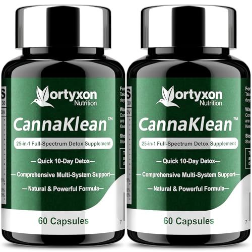 Vortyxon 25-in-ONE CannaKlean Detox Capsules - Natural Detox Cleanse, Natural Herbal Formula for Body Purification, Kidney Liver 60 Capsules -2 Pack