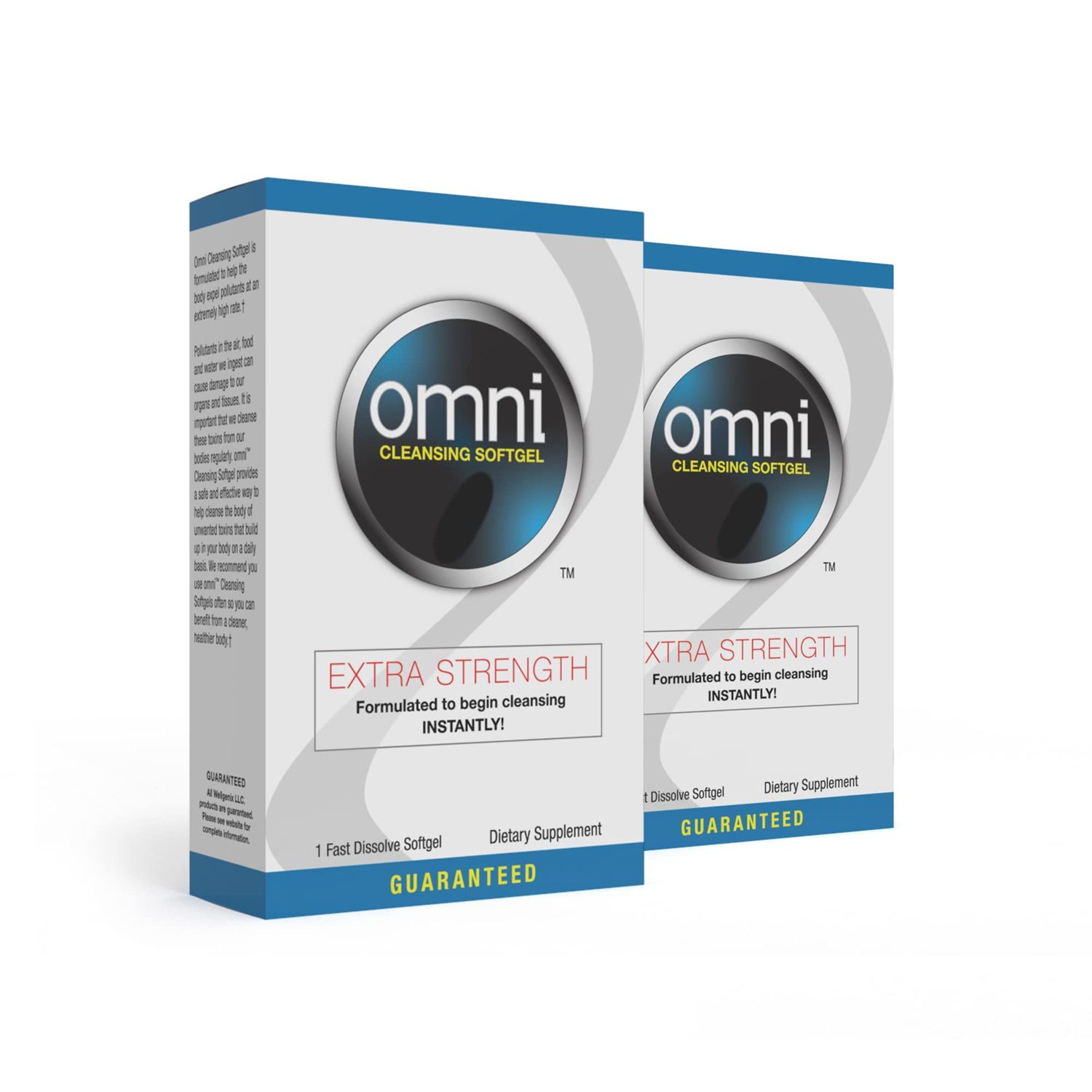Wellgenix Omni Herbal Cleanse Detox - Extra Strength Detoxifying Softgel - Whole Body Detox System - Quick Flush One Day Cleansing 2 Pack