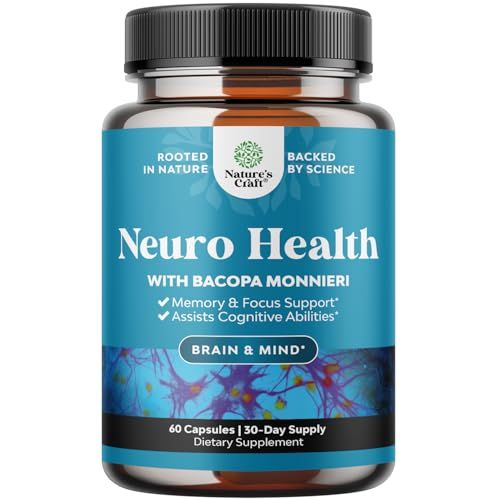 Nootropic Brain Supplement for Memory and Focus Enhancement - Vitamins for Mental Health Clarity with VIT A, B6, Riboflavin, Niacin, Thiamin Folate - Cognitive Complex for Mind Vitality - 60 Ct