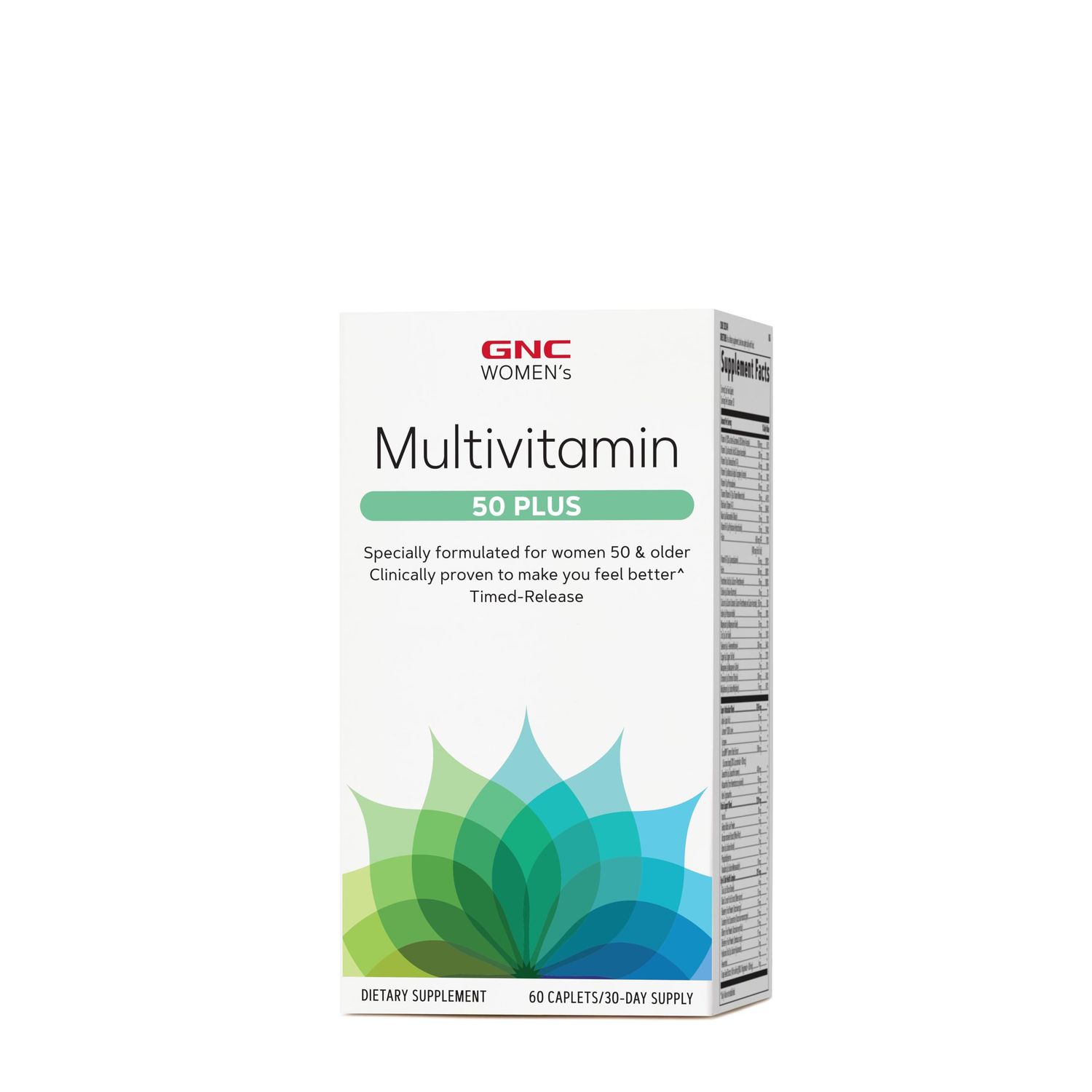 GNC Womens Multivitamin 50 Plus Supports Bone, Eye, Memory, Brain and Skin Health with Vitamin D, Calcium and B12 Helps Increase Energy Production 60 Caplets