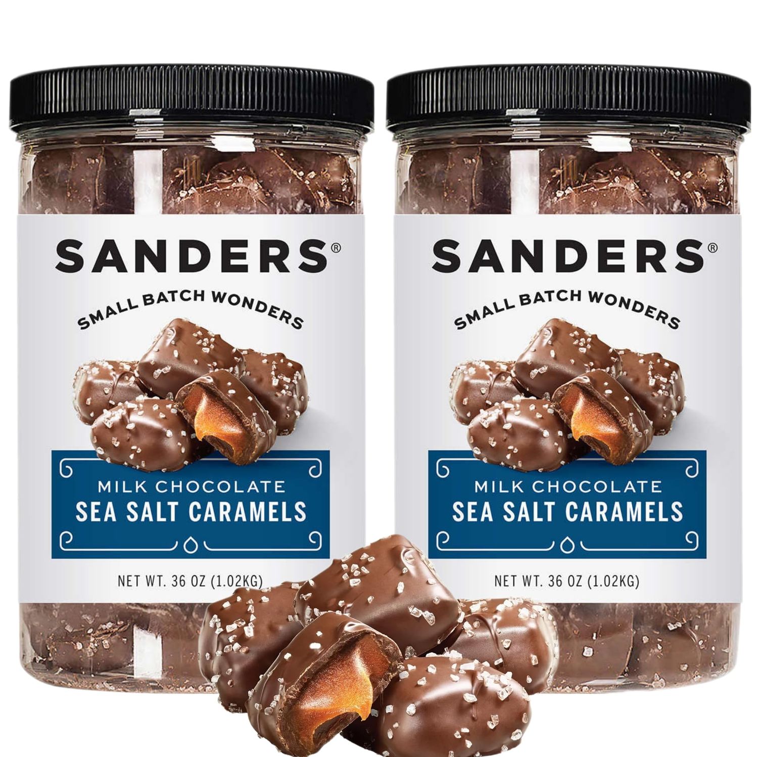 Sanders Milk Chocolate Sea Salt Caramels - 36 Oz. 2 pack