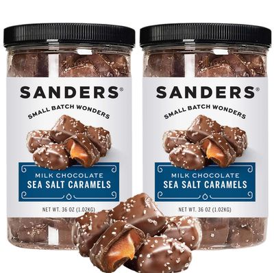 Sanders Milk Chocolate Sea Salt Caramels - 36 Oz. 2 pack