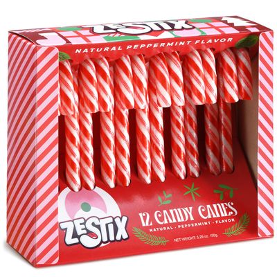 Christmas Candy Canes - Classic Red White Peppermint Flavor, 12 Count Individually Wrapped Holiday Treats for Kids Adults, Perfect Stocking Stuffers Gift Sets