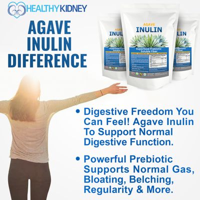 Organic Inulin Powder 16oz1lbs Gentle Agave Inulin Prebiotic Soluble Fiber Supplement for Digestive Support, Gut Health, Vegan Baking, Smoothies Drinks