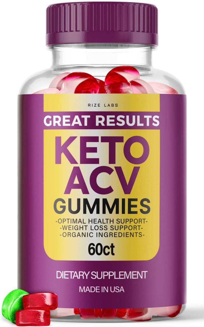 rize labs Great Results Keto ACV Gummies, Dietary Supplement for Weight Loss 60 Gummies