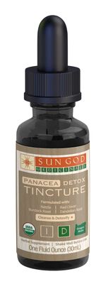 Sun God Medicinals Renew Revitalize with Panacea Detox Tincture Herbal Extract for Wellness Natural Cleansing Rejuvenation Formula Boost Energy Feel Refreshed 1oz