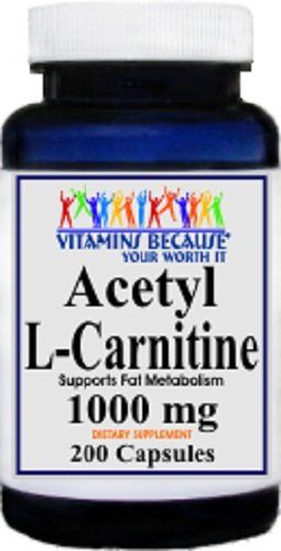 Acetyl L-Carnitine 1000 Mg 200 Capsules