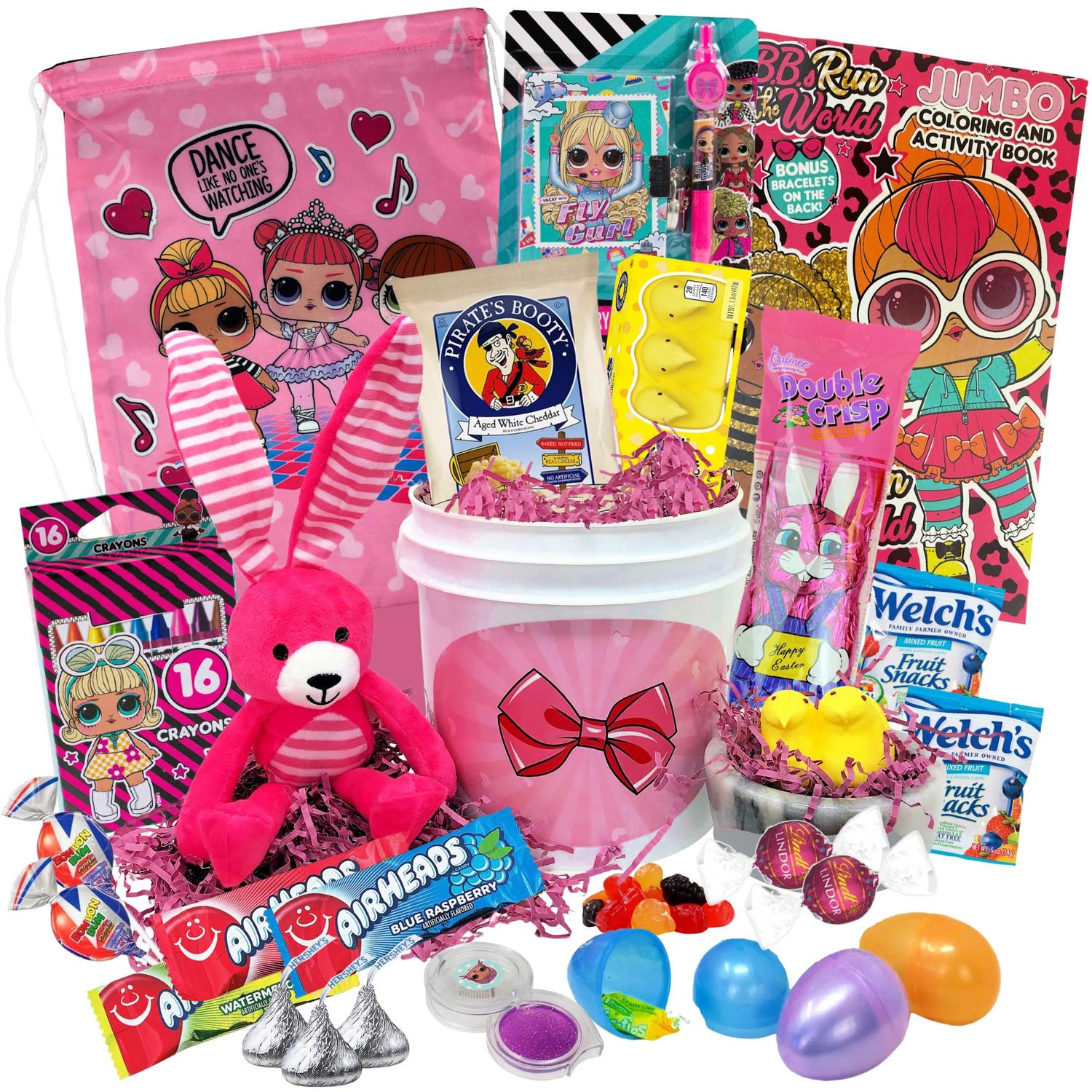 Easter Gift Basket - Premade Themed Basket For Kids, Boys, Girls Filled with Eggs, Candy, Chocolate Great Care Package for Family and Friends
