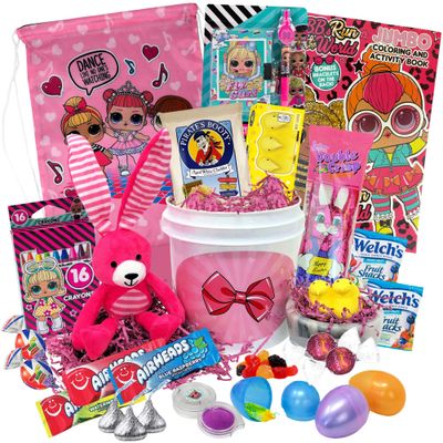 Easter Gift Basket - Premade Themed Basket For Kids, Boys, Girls Filled with Eggs, Candy, Chocolate Great Care Package for Family and Friends