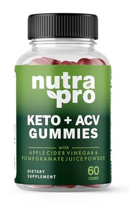 Zonata Nutra Pro Keto Gummies, Nutra Pro Keto ACV Gummies, NutraPro Keto Apple Cider Vinegar Gummies, Premium Keto ACV Gummies 1 Bottle, 60 Count