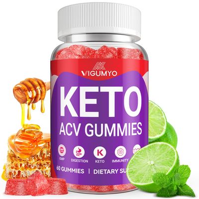 VIGUMYO Keto ACV Gummies Apple Cider Vinegar Gummies for Digestion Detox Keto ACV with B12 Pomegranate Beet Juice 60gummies