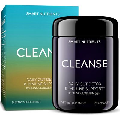 CLEANSE IgG Dairy-Free Colostrum 50.5 IgG Potent Concentrated Immune Support Daily Gut Health Detox, Energy, Prebiotics, Digestive Support 120 Capsules 30 Day Supply, 1-Pack