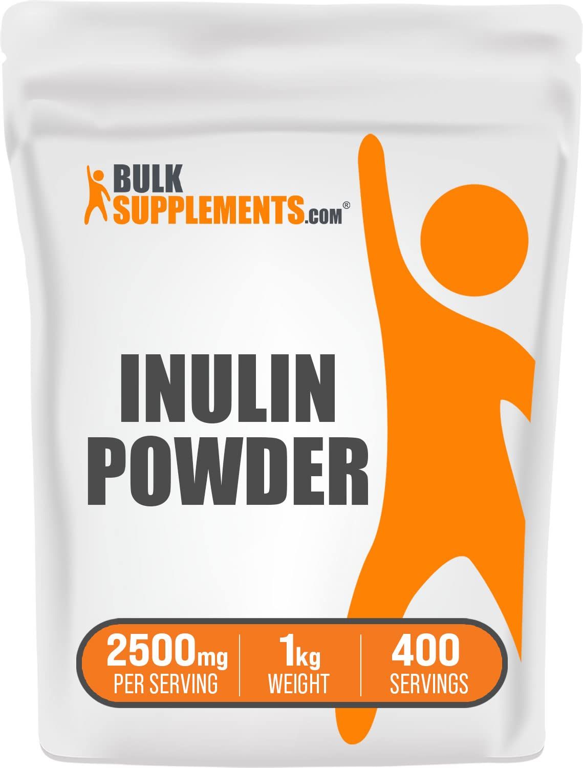 BulkSupplements.com Inulin Powder - Inulin Supplement, Soluble Fiber Powder - Vegan Gluten Free, Inulin Fiber - 2500mg per Serving, 1kg 2.2 lbs Pack of 1