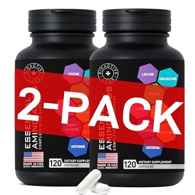 Essential Amino Acids Complex for Men Women - Advanced Workout Power Recovery Formula - Vegan BCAA Amino Acid Supplement with All 9 Branch Chain Essential Aminos - 240 Keto Friendly EAA BCAA Pills