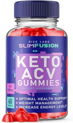 rize labs Slim Fusion Keto ACV Gummies for Advanced Weight Loss, Reviews 60 Gummies