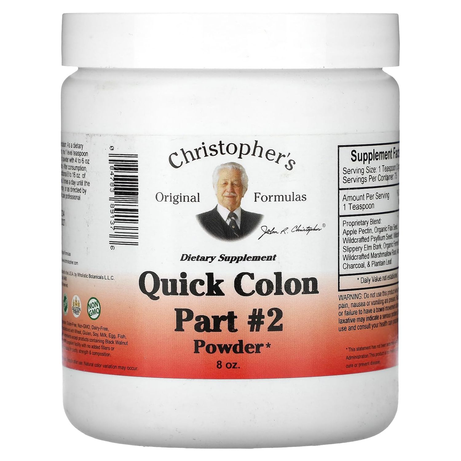 Dr. CHRISTOPHERS, Cleanse Quick Colon D-Tox Powder - 8 oz