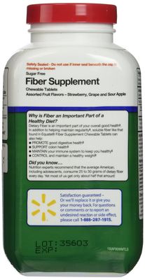 Equate - Fiber Supplement, 90 Chewable Tablets Compare to Fiber Choice