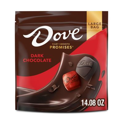 DOVE PROMISES Dark Chocolate Large Bag Individually Foil Wrapped Easter Basket Easter Egg Stuffers Easter Candy, 14.08 oz Bag