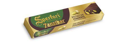 Sperlari Zanzibar Dark Chocolate with Pralinated Pistachio, 7.05oz Bar