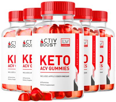 5 Pack ActivBoost Keto ACV Gummies 1050 MG, Advanced Formula, 300 Gummies for 5 Months