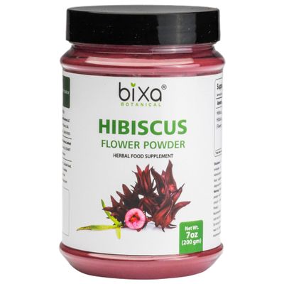 bixa BOTANICAL Hibiscus Powder Hibiscus Rosa Sinensis Ayurvedic Natural Herbal Supplement Natural Coolant and Refrigerant Steam Treated 7 Ounce Count Pack of 1