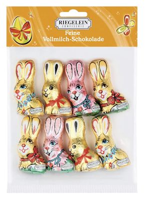 Riegelein Easter Bunnies Milk Chocolate 8pcs 3.5-ounce 100g