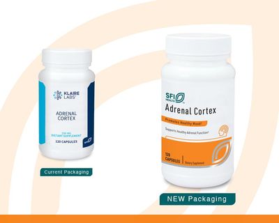 Klaire Labs Adrenal Cortex 250 mg - Adrenal Support Supplements for Cortisol Management - for Women Men - Gluten-Free, Hypoallergenic 120 Capsules